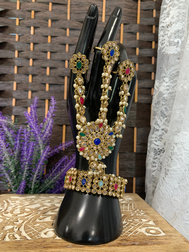 Hand piece/ hand harness/ haat paan/ ring with hand chain