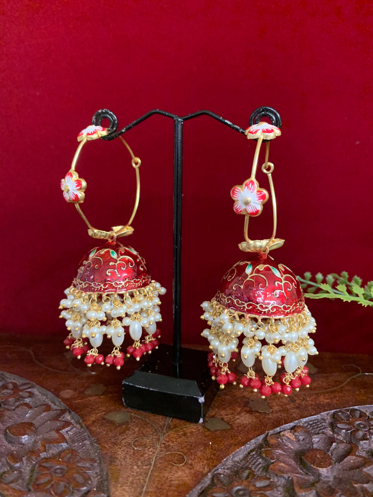 Hand painted meenakari hoop